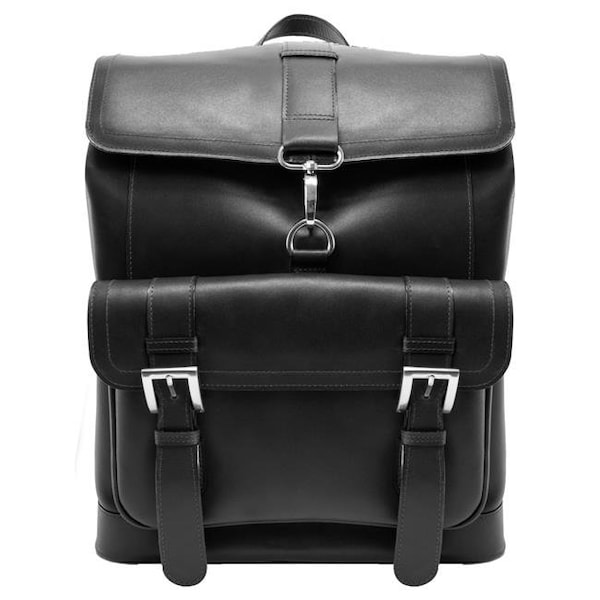A1 Luggage Hagen Leather Laptop Backpack; Black A1741705 - main